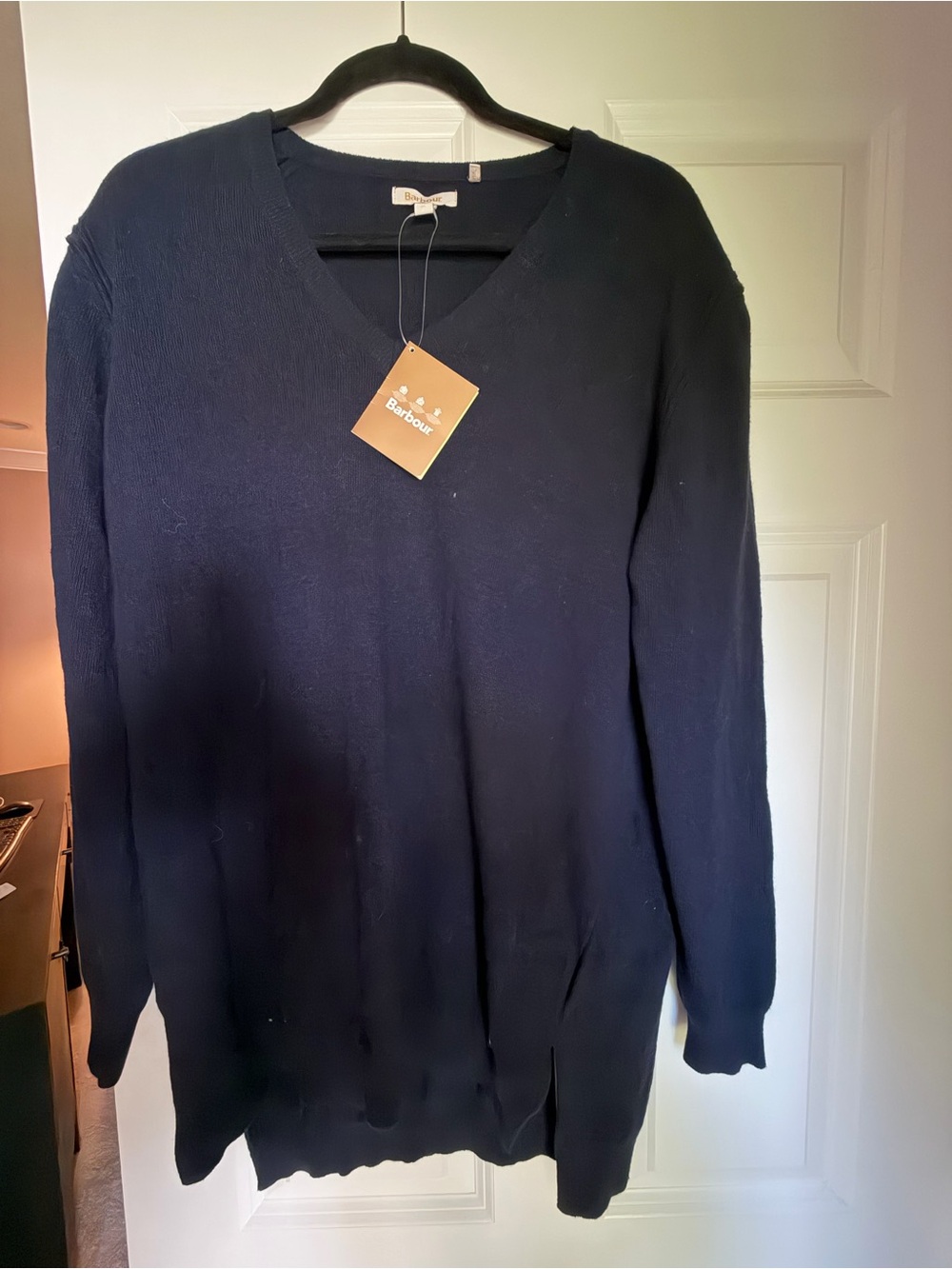 Barbour Navy V-Neck Woman’s Sweater